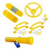 Maxbell Outdoor Steering Wheel Pretend Play for Girls Boys Educational Gift Children yellow
