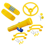 Maxbell Outdoor Steering Wheel Pretend Play for Girls Boys Educational Gift Children yellow