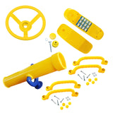 Maxbell Outdoor Steering Wheel Pretend Play for Girls Boys Educational Gift Children yellow