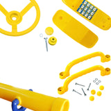 Maxbell Outdoor Steering Wheel Pretend Play for Girls Boys Educational Gift Children yellow