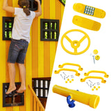 Maxbell Outdoor Steering Wheel Pretend Play for Girls Boys Educational Gift Children yellow