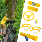 Maxbell Outdoor Steering Wheel Pretend Play for Girls Boys Educational Gift Children yellow