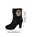 Maxbell 1/6 Scale Shoes Boots Sturdy Trendy Action Figure Shoes for 12" Figures Body Black Short