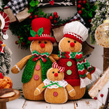 Maxbell 3x Gingerbread Man Plush Toy Soft Toy for Children Kids Christmas Tree Gifts