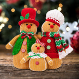 Maxbell 3x Gingerbread Man Plush Toy Soft Toy for Children Kids Christmas Tree Gifts