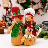 Maxbell 3x Gingerbread Man Plush Toy Soft Toy for Children Kids Christmas Tree Gifts