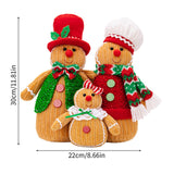 Maxbell 3x Gingerbread Man Plush Toy Soft Toy for Children Kids Christmas Tree Gifts