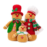 Maxbell 3x Gingerbread Man Plush Toy Soft Toy for Children Kids Christmas Tree Gifts