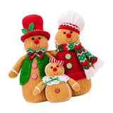 Maxbell 3x Gingerbread Man Plush Toy Soft Toy for Children Kids Christmas Tree Gifts