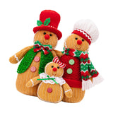 Maxbell 3x Gingerbread Man Plush Toy Soft Toy for Children Kids Christmas Tree Gifts