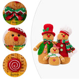 Maxbell 3x Gingerbread Man Plush Toy Soft Toy for Children Kids Christmas Tree Gifts