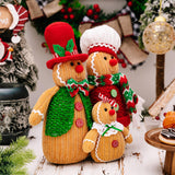 Maxbell 3x Gingerbread Man Plush Toy Soft Toy for Children Kids Christmas Tree Gifts