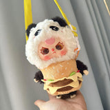 Maxbell Plush Doll Clothes for 20cm Dress up Plush Doll Accessories Costumes Cartoon Hamburger