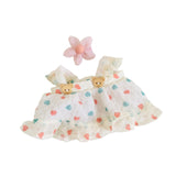 Maxbell 2x Dolls Princess Dress with Flower Hairpin Miniature Clothes for 20cm Dolls Yellow