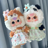 Maxbell 2x Dolls Princess Dress with Flower Hairpin Miniature Clothes for 20cm Dolls Yellow