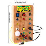 Maxbell Montessori Toy with LED Lights Switch Toddlers Busy Board for Kids Children L