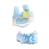 Maxbell 2 Pieces Plush Doll Vest Set Hands on Decoration Cute Dress up for Girl Doll blue