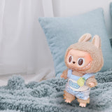 Maxbell 2 Pieces Plush Doll Vest Set Hands on Decoration Cute Dress up for Girl Doll blue