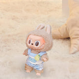 Maxbell 2 Pieces Plush Doll Vest Set Hands on Decoration Cute Dress up for Girl Doll blue