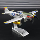 Maxbell Simulation 1:48 P51 Aircraft Model with Display Base for Home Office Bedroom green