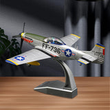 Maxbell Simulation 1:48 P51 Aircraft Model with Display Base for Home Office Bedroom green