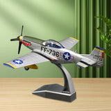 Maxbell Simulation 1:48 P51 Aircraft Model with Display Base for Home Office Bedroom green
