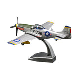 Maxbell Simulation 1:48 P51 Aircraft Model with Display Base for Home Office Bedroom green