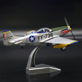 Maxbell Simulation 1:48 P51 Aircraft Model with Display Base for Home Office Bedroom green