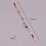 Maxbell 2 Pieces 1/12 Tiny Fishing Pole Realistic Craft Mini Ornaments Architectural