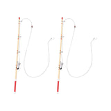 Maxbell 2 Pieces 1/12 Tiny Fishing Pole Realistic Craft Mini Ornaments Architectural