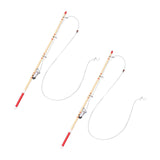 Maxbell 2 Pieces 1/12 Tiny Fishing Pole Realistic Craft Mini Ornaments Architectural