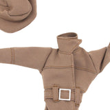 Maxbell 1/6 Scale Female Figure Doll Trench Coat Outfit for 12" Female Action Figure Brown