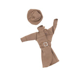 Maxbell 1/6 Scale Female Figure Doll Trench Coat Outfit for 12" Female Action Figure Brown