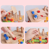 Maxbell Wooden Toddlers Tool Set Construction Toy for Boy Girl 2 3 4 5 Year Old Kids