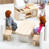 Maxbell Wooden Dollhouse Furniture Set Dollhouse Toy for Ages 3+ Boys Girls Toddlers