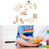 Maxbell Wooden Dollhouse Furniture Set Dollhouse Toy for Ages 3+ Boys Girls Toddlers