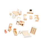 Maxbell Wooden Dollhouse Furniture Set Dollhouse Toy for Ages 3+ Boys Girls Toddlers