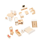 Maxbell Wooden Dollhouse Furniture Set Dollhouse Toy for Ages 3+ Boys Girls Toddlers