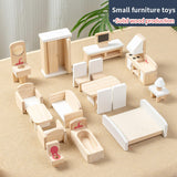 Maxbell Wooden Dollhouse Furniture Set Dollhouse Toy for Ages 3+ Boys Girls Toddlers