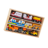 Maxbell Wooden Train Set Early Learning Train Toys for Children Preschool Boys Girls Style A