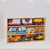 Maxbell Wooden Train Set Early Learning Train Toys for Children Preschool Boys Girls Style A