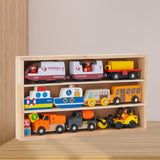 Maxbell Wooden Train Set Early Learning Train Toys for Children Preschool Boys Girls Style A