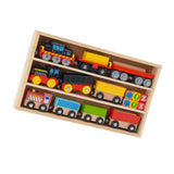 Maxbell Wooden Train Set Early Learning Train Toys for Children Preschool Boys Girls Style B