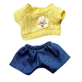 Maxbell Mini Doll Clothes Stylish Cute Doll Clothes Suit for Little Girls Dolls Kids yellow shirt set