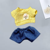 Maxbell Mini Doll Clothes Stylish Cute Doll Clothes Suit for Little Girls Dolls Kids yellow shirt set