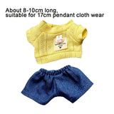 Maxbell Mini Doll Clothes Stylish Cute Doll Clothes Suit for Little Girls Dolls Kids yellow shirt set