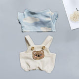 Maxbell Mini Doll Clothes Stylish Cute Doll Clothes Suit for Little Girls Dolls Kids Suspender pant suit