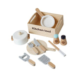 Maxbell Wooden Toy Cooking Set Role Play Montessori for Birthday Gift Children Girls