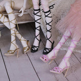 Maxbell 1/4 Scale Female Doll High Heeled Shoes Doll Shoes for Female Action Figures black