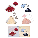 Maxbell 1:6 BJD Doll Dress Clothing with Accessories for Kids Cosplay for 11.81 inch Red